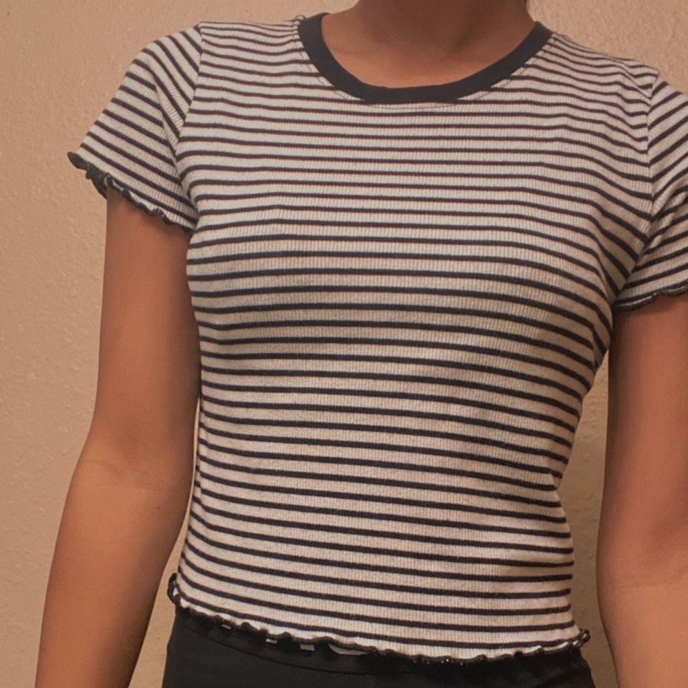 Stripped Ribbed Tee